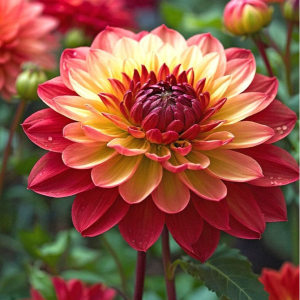 Георгин Оникс Найт купить по цене от 590р. в интернет-магазине «Посадика» с доставкой почтой в в Майскийе и по всей России – [изображение №1].